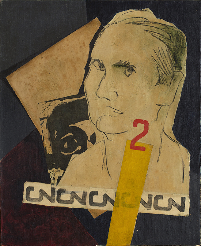 Self-Portrait with Woodcut
