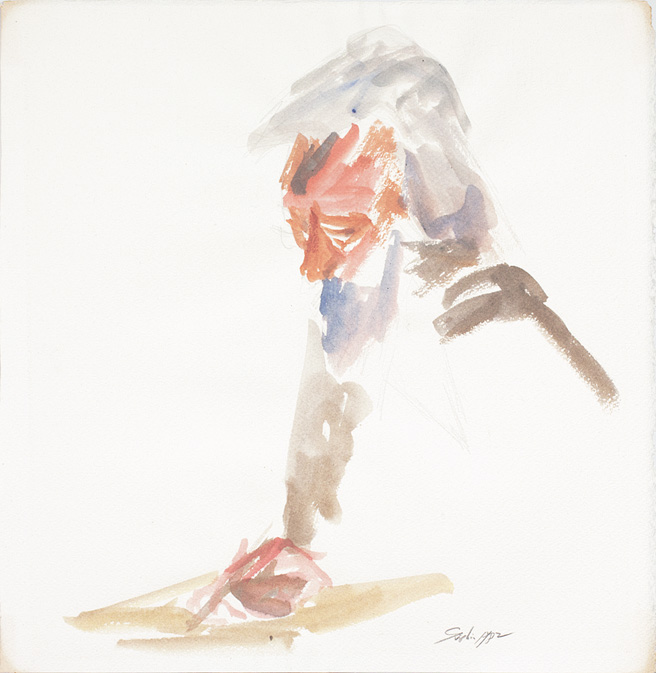 Untitled, portrait in watercolor